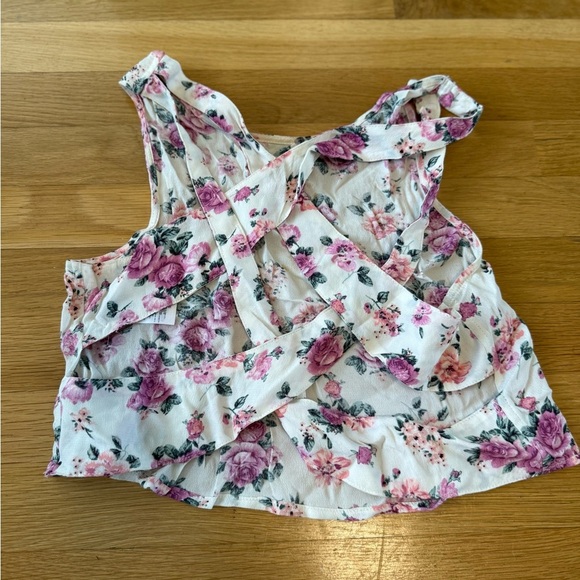 Floral Sleeveless Top - Pink and White - Picture 6 of 6